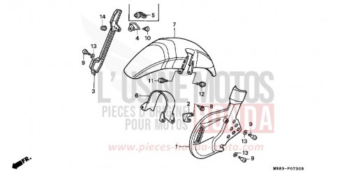 AILE AVANT XRV650K de 1989